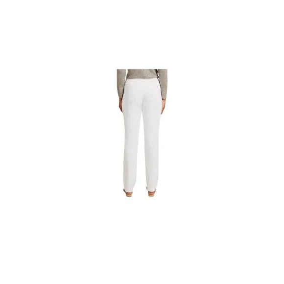 NIC+ZOE Womens Polished Wonderstretch Pull On Paper White Straight Leg Pants 4 - Picture 8 of 9